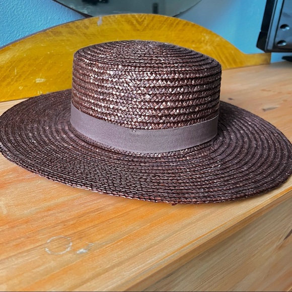 Urban Outfitters Wide Straw Brown Hat - Picture 2 of 5